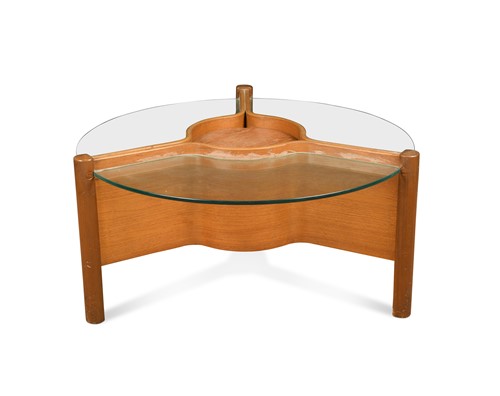 Lot 644 - A teak and glass coffee table