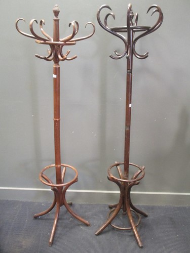 Lot 525 - A near pair of Thonet style hat stands (2)