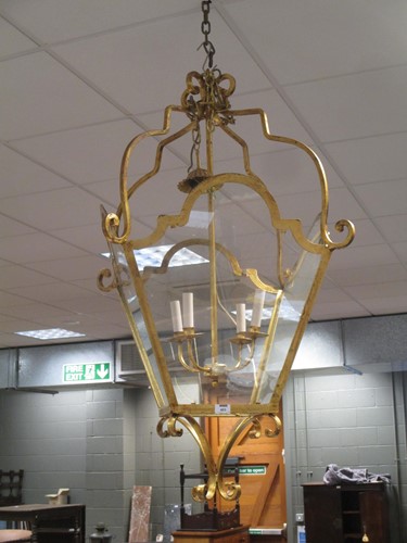 Lot 403 - An Italian gilt brass hall lantern Approx...