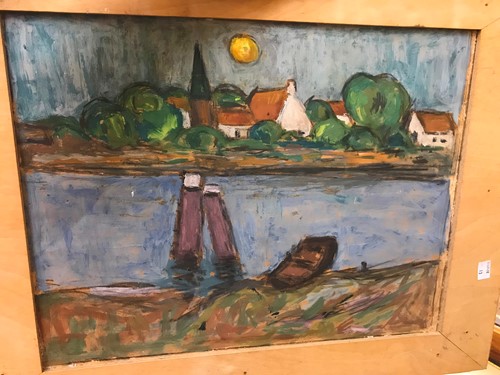 Lot 209 - Pictures: a marine scene with sailing boats in...