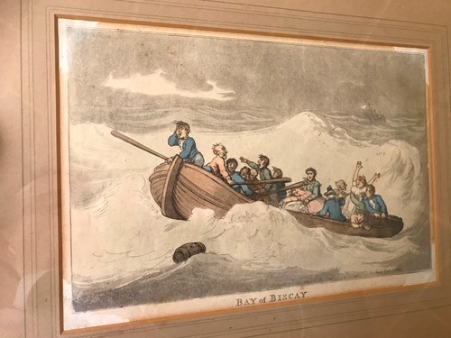 Lot 209 - Pictures: a marine scene with sailing boats in...