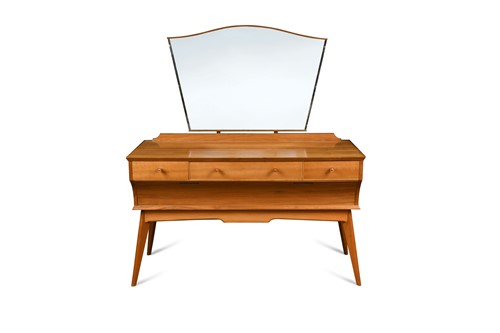 Lot 225 - Alfred Cox, a satin walnut dressing table and wardrobe