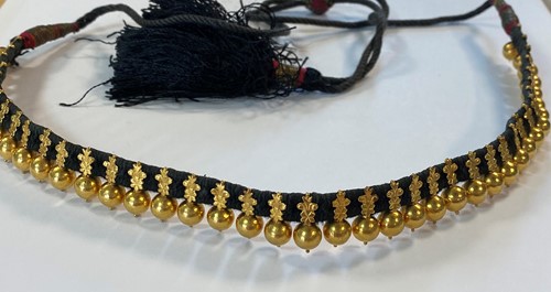 Lot 122 - A beaded headdress, of probable Indian origin