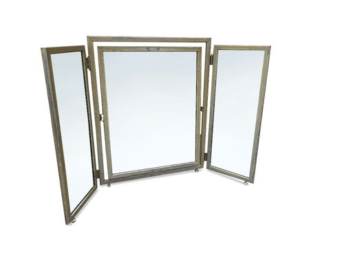 Lot 211 - A Rowley Gallery painted triptych dressing table mirror