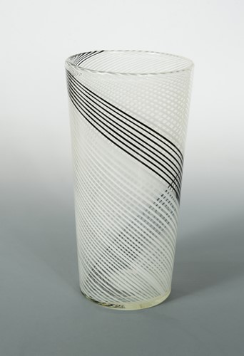 Lot 17 - Dino Martens for Aureliano Toso (attributed), a large Murano mezza filigrana glass vase