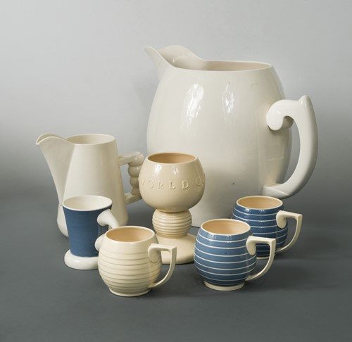 Lot 80 - Colin Saunders (British, 20th century), a collection of jugs, tankards and other vessels