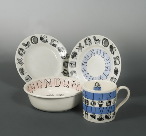 Lot 38 - Eric Ravilious for Wedgwood, an Alphabet baby's bowl