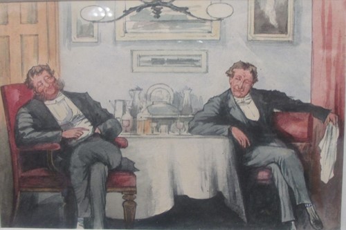 Lot 245 - A small watercolour 'The Oracle of the Bottle'....