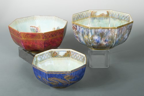 Lot 34 - A collection of Wedgwood ordinary lustre octagonal bowls