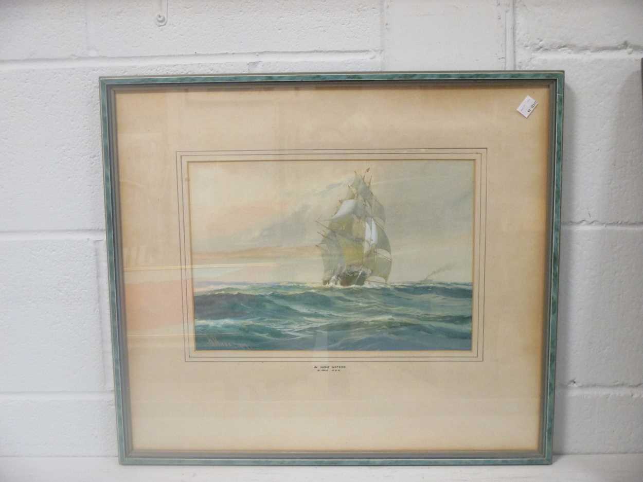 Lot 264 - W. Knox, 'In Home Waters' - marine scene with...