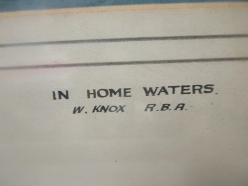 Lot 264 - W. Knox, 'In Home Waters' - marine scene with...