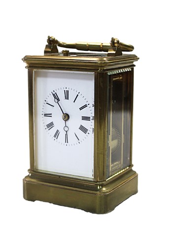 Lot 506 - A small French repeating carriage clock, late 19th century