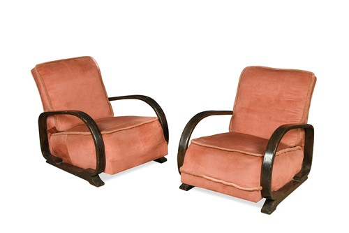 Lot 222 - Alvar Aalto for Heal's, a pair of bentwood lounge chairs