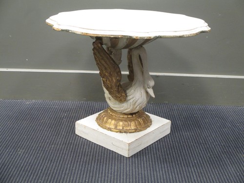 Lot 381 - A carved pine and gesso occasional table with...
