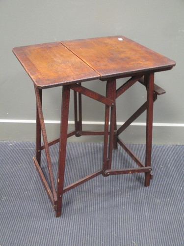Lot 380 - A folding reading table