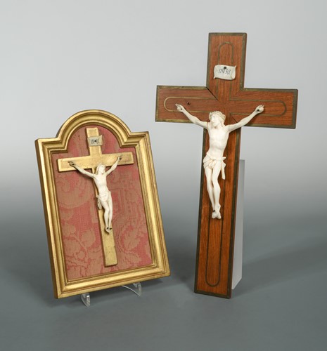 Lot 31 - Two ivory Corpus Christie, 19th century