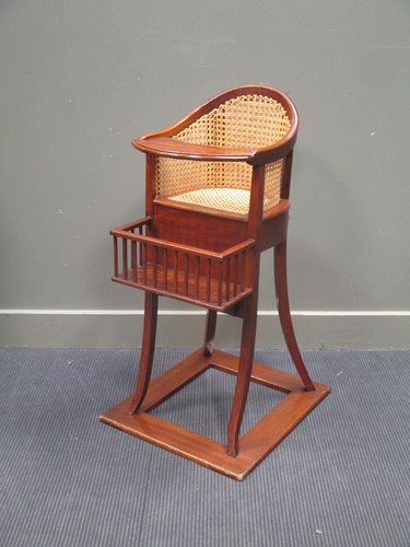 Lot 401 - Mahogany child's high chair