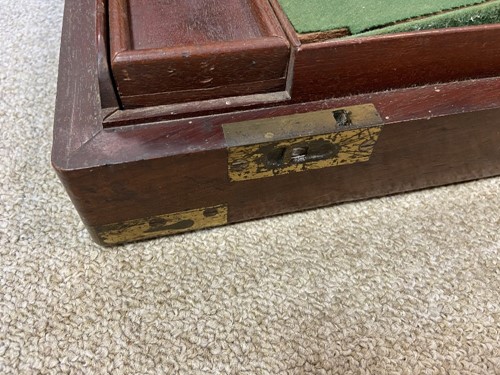 Lot 150 - A brass bound mahogany gun case, 19th century