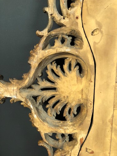 Lot 36 - A carved rococo style giltwood mirror, 19th century