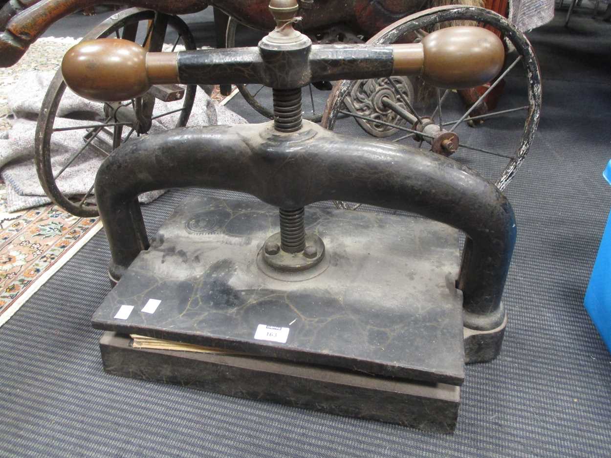Lot 163 - A book press