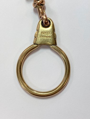 Lot 288 - A 9ct rose gold watch chain
