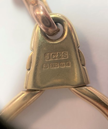 Lot 288 - A 9ct rose gold watch chain