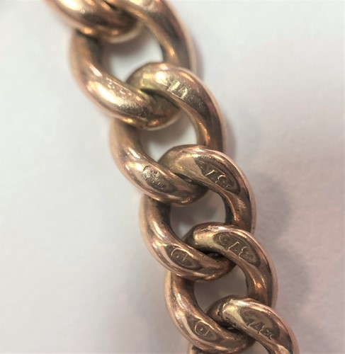 Lot 288 - A 9ct rose gold watch chain