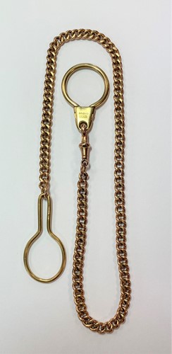 Lot 288 - A 9ct rose gold watch chain