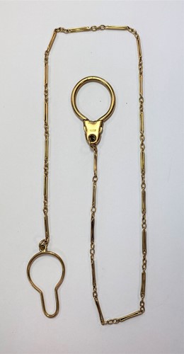 Lot 293 - A slim fancy linked watch chain