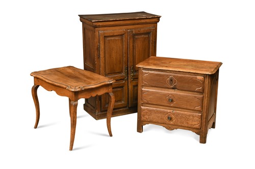 Lot 23 - A group of small scale French provincial furniture, 19th century