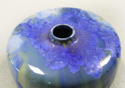 Lot 26 - A Royal Doulton crystalline glaze scent bottle and stopper