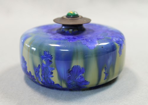 Lot 26 - A Royal Doulton crystalline glaze scent bottle and stopper