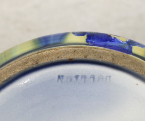 Lot 26 - A Royal Doulton crystalline glaze scent bottle and stopper