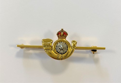 Lot 148 - A military sweetheart bar brooch by Garrard & Co