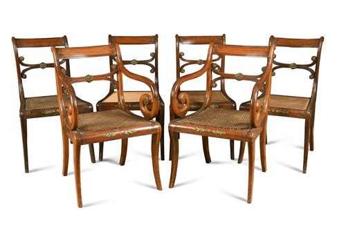Lot 976 - A set of twelve Colonial rosewood dining chairs