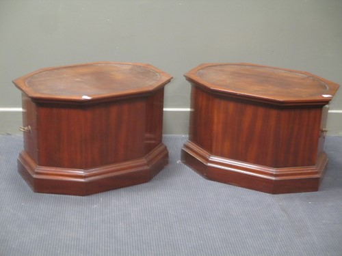 Lot 707 - A pair of mahogany wine cooler bases by Bretts...