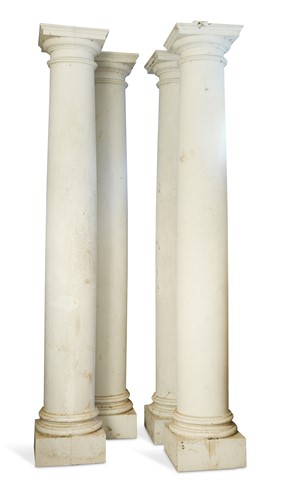 Lot 934 - Four Doric columns, 20th century