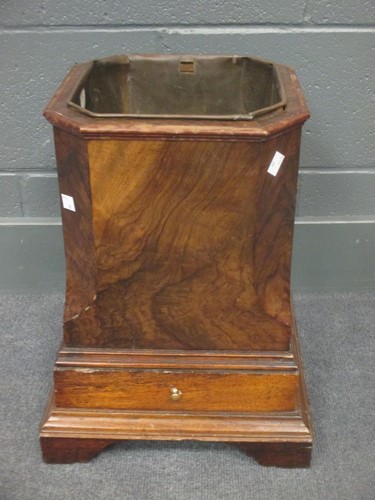 Lot 567 - A walnut jardinière, of hexagonal form with...