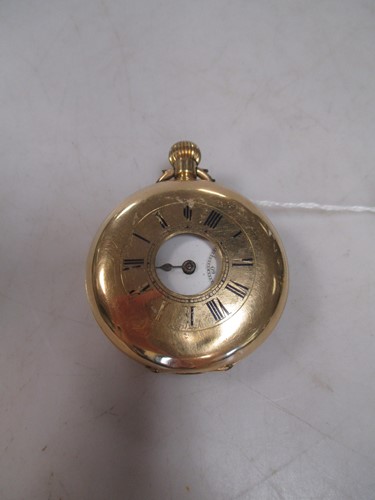 Lot 248 - A half hunter pocket watch, with continental...