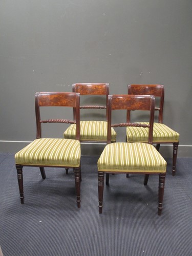 Lot 512 - A set of four Regency mahogany single chairs