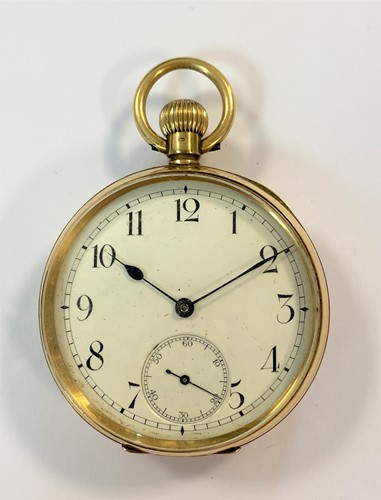 Lot 266 - Omega - A Swiss 18ct gold open-faced pocket watch