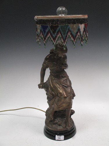 Lot 188 - After Auguste Moreau, a bronzed spelter...
