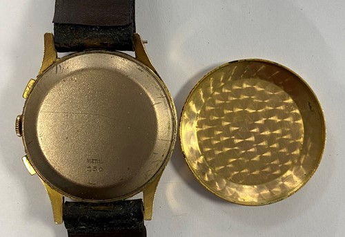 Lot 314 - Coresa by Chronographe Suisse – A gentleman’s Swiss 18ct gold chronograph wristwatch