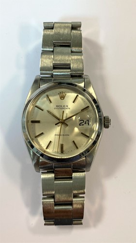 Lot 327 - Rolex - A gentleman's stainless steel 'Oysterdate' wristwatch
