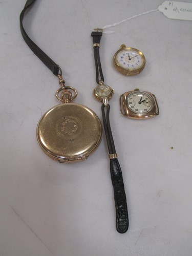 Lot 249 - A gentleman's 9ct gold wristwatch 7.6g (ex...