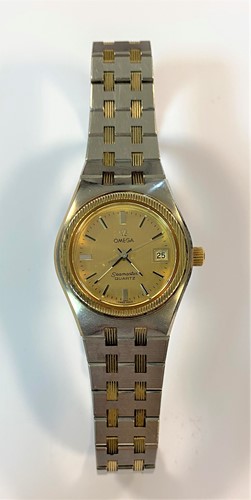 Lot 338 - Omega - A lady's two tone 'Seamaster' wristwatch