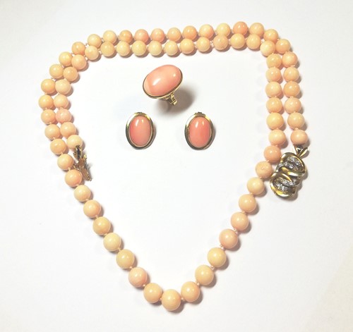 Lot 139 - A suite of pink coral