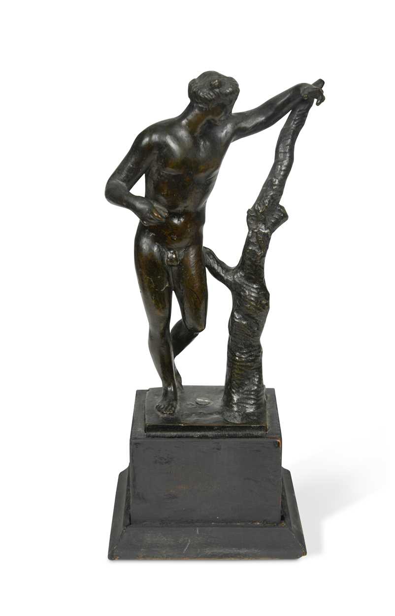 Lot 357 - A Venetian bronze model of the Apollo Sauroctonos, probably late 16th century