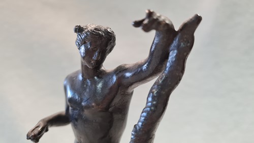 Lot 357 - A Venetian bronze model of the Apollo Sauroctonos, probably late 16th century