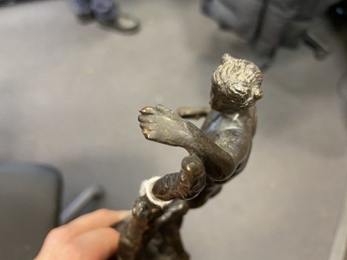 Lot 357 - A Venetian bronze model of the Apollo Sauroctonos, probably late 16th century